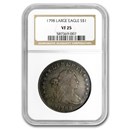 1798 Draped Bust Dollar Heraldic Eagle VF-25 NGC 1798 Draped Bust Dollar Heraldic Eagle VF-25 NGC